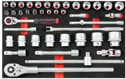 Force 1/2" & 3/4" Doppen- en sleutelset 42-delig (EVA) 6421