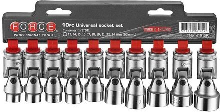 Force 1/2" 6-kant Kniegewricht doppenset 10-delig 41015R