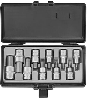 Force 1/2" Bit doppenset Inbus SAE 10 delig 4111S