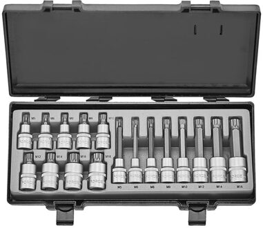 Force 1/2" Bit doppenset Veeltand 17 delig 4179