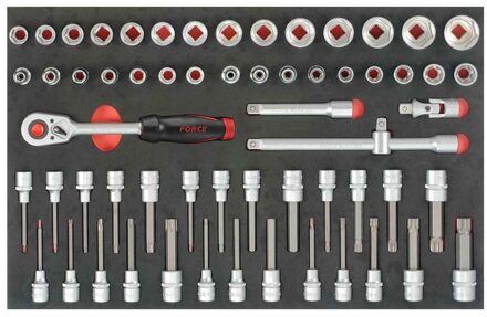 Force 1/2" Combinatie doppenset 61 delig 4613