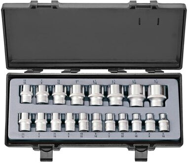 Force 1/2" Doppenset SAE 19-delig 41949