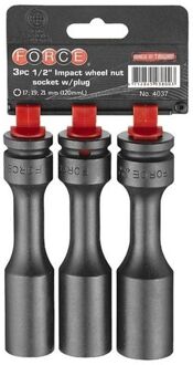 Force 1/2" Kracht Doppen Set Voor De Wielbouten 17-19-21 (fc-4037)