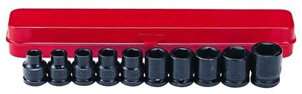 Force 1/2" Krachtdoppenset 6-kant 10 delig 410918