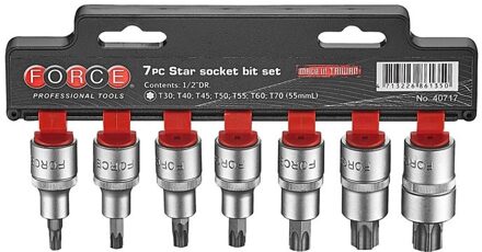 Force 1/2" Stiftdoppenset Torx 7-delig 40717