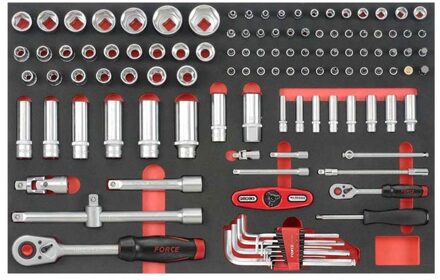 Force 1/4" & 1/2" Doppen- en sleutelset 116-delig (EVA) 41161