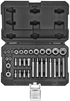Force 1/4", 3/8" & 1/2" inbusdop- en torx-bitset 32 delig 4326