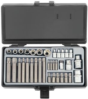 Force 1/4" & 3/8" Bit- en Doppenset Torx 35 delig 4352