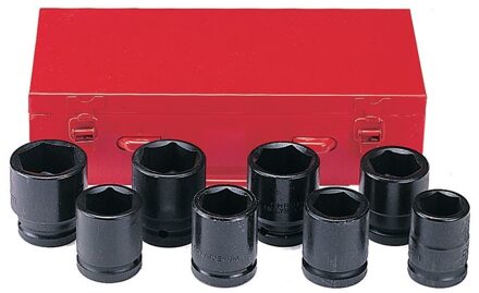 Force 3/4" Krachtdoppenset 6-kant 8 delig 6081S