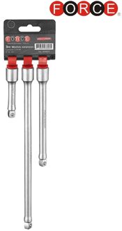 FORCE 3/8'' Wobble verlengstuk set 3 delig 3039W