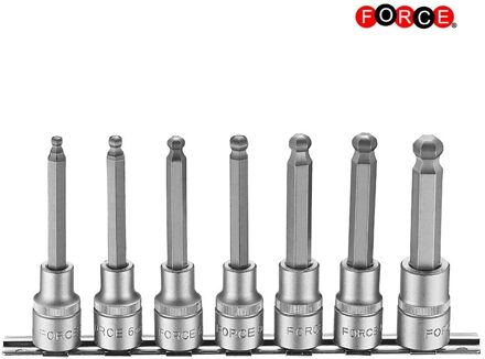 Force 4076 1/2 Bit doppenset kogelinbus 7 delig 4076