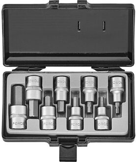 FORCE 4091S 1/2″ Bit Doppenset Inbus SAE 8 delig 4091S