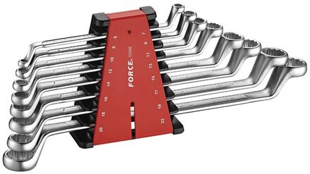 Force 75° gebogen Ringsleutelset 8-delig 5088