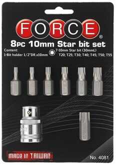 Force Bit set Torx 8 delig 4081
