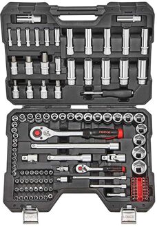 Force Doppenset 1/4" & 1/2" 6-kant & bitdoppen 131-delig 4131127