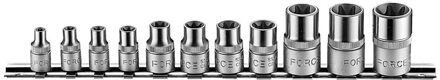 Force Doppenset 1/4", 3/8" & 1/2" Torx 11-delig 4113