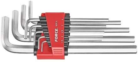 Force lange Inbussleutelset 9-delig 5093LS