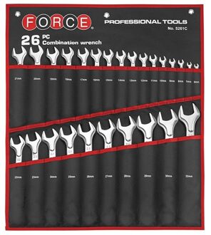 Force Steekringsleutelset 26-delig 5261C