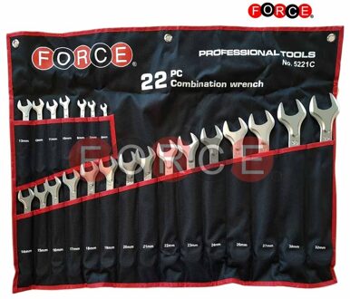 Force Steekringsleutelset met tas 22-delig 5221C