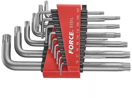 Force Stiftsleutelset Torx lang 15-delig 5151L