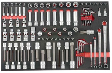 Force Torx en resistorx stiftsleutel- en sleutelset 104-delig (EVA) 41041