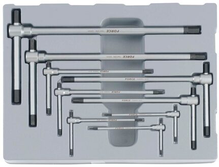 Force verstelbare T-greep Inbussleutelset 9 delig 50919