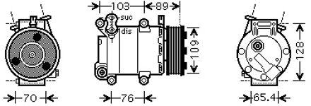 Ford AIRCO COMPRESSOR 1.6 - Type Visteon