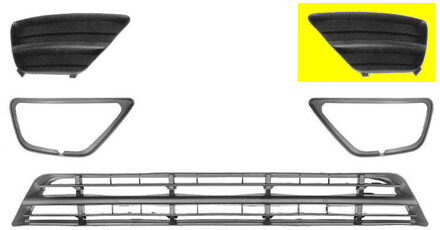 Ford BUMPERGRILL ONDER LINKS 02+ zonder MISTLICHTGAT 1861591