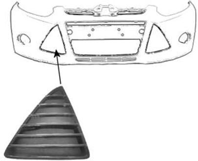 Ford BUMPERGRILL ONDER RECHTS Interieur ZWART Brillant 1945594