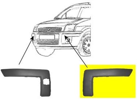 Ford BUMPERLIJST LINKS BUMPER Grijs 1811581