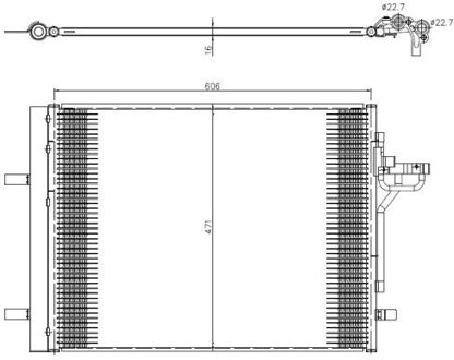 Ford Condensor, airconditioning 350375