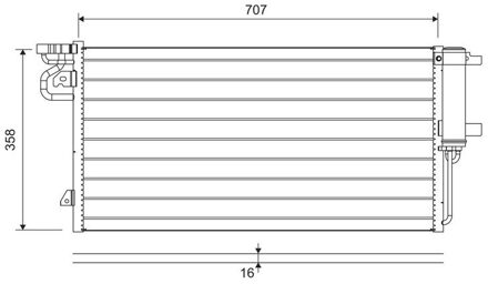 Ford Condensor, airconditioning 822690