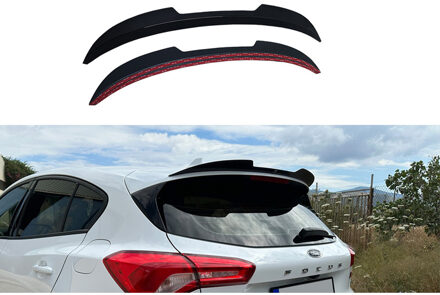 Ford Dakspoiler (Spoiler Cap) passend voor Ford Focus HB IV 2018- (ABS Glanzend zwart) TSFO85