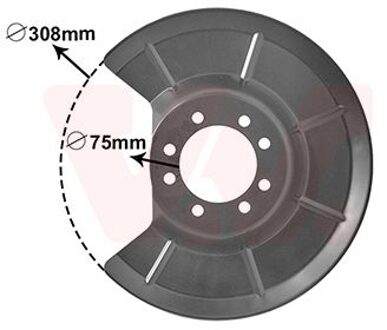 Ford Dekplaat, remschijf 1863373