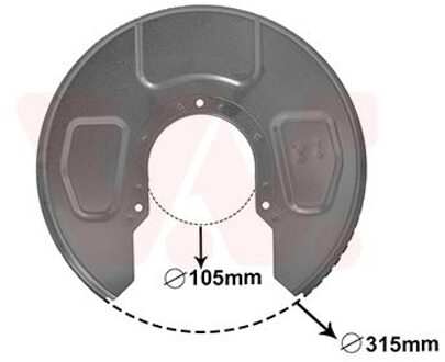 Ford Dekplaat, remschijf 5878373