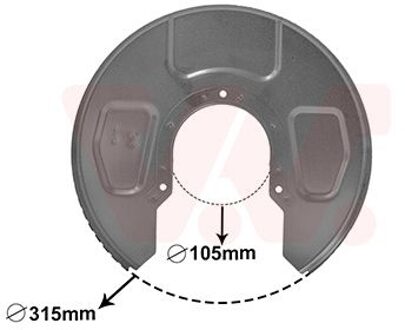 Ford Dekplaat, remschijf 5878374