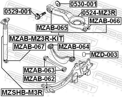 Ford Draagarm, wielophanging 0524MZ3R