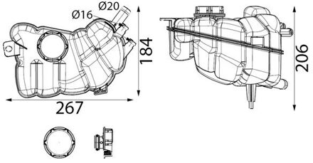Ford Expansietank, koelvloeistof CRT353000S
