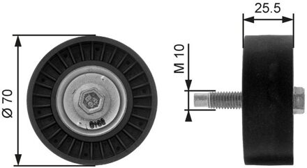 Ford Geleide rol/omdraairol v-snaren DriveAlign® T36199