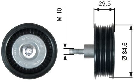 Ford Geleide rol/omdraairol v-snaren DriveAlign® T36536