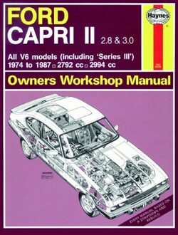 Ford Haynes Werkplaatshandboek Ford Capri II (& III) 2.8 & 3.0 V6 (1974-1987) classic reprint 1309