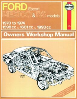 Ford Haynes Werkplaatshandboek Ford Escort Mk I Mexico, RS 1600& RS 2000 (1970-1974) classic reprint 0139