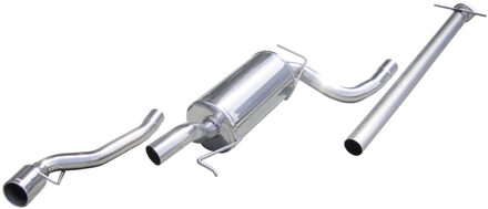 Ford InoxCar middenpijp + Sportuitlaat passend voor Ford Focus RS 2.0 16v Turbo 2003- 102mm IXFOFO06102