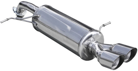 Ford InoxCar uitlaat passend voor Ford Fiësta VII 1.6ST (182pk) 2013- Ø 54mm 2x80mm Racing IXFOFI22RA