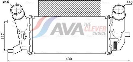 Ford Intercooler, inlaatluchtkoeler FD4702