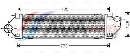 Ford Intercooler, inlaatluchtkoeler FDA4480