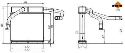 Ford Kachelradiateur, interieurverwarming 54358