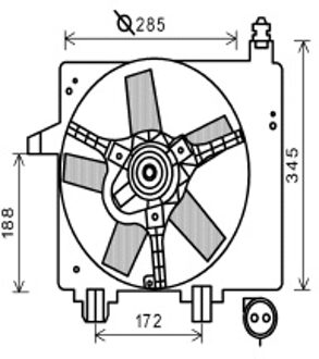 Ford KADER + VENTILATOR Fiesta 1.1/1.3 1831746