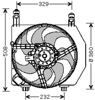 Ford KADER + VENTILATOR FIESTA 1830748