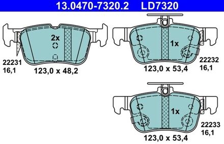Ford Keramische remblokken set 13047073202